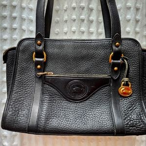 DOONEY & BOURKE VINTAGE BLACK ALL WEATHER LEATHER BAG 90’s